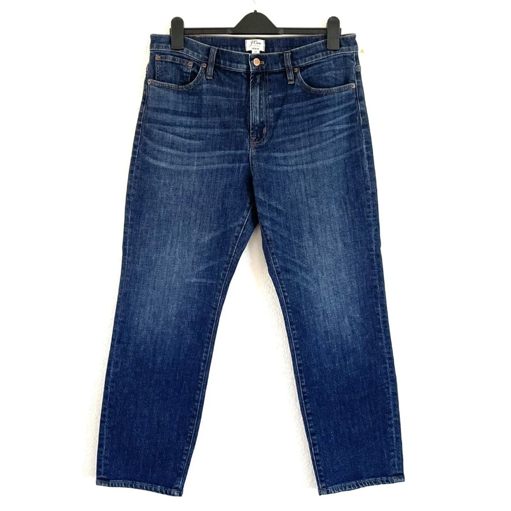 J Crew Vintage Crop Straight  Jeans 26” Inseam In Leopold Wash F8025